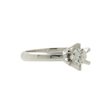Platinum Round-Cut Diamond Solitaire Engagement Ring