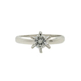 Platinum Round-Cut Diamond Solitaire Engagement Ring