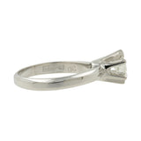 Platinum Round-Cut Diamond Solitaire Engagement Ring