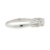 Ladies Modern 14K White Gold Three Stone Anniversary Diamond Ring EGL - 0.80CTW