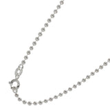 Ladies Estate 925 Sterling Silver Key Pendant & Bead Chain Necklace - 63.5mm