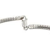 Collar Omega plano clásico de plata de ley 925 para mujer de 17'' de longitud