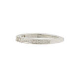 Juego de anillos de boda y compromiso con diamantes en oro blanco de 14 quilates