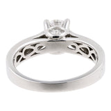 14k White Gold Diamond Solitaire Ring