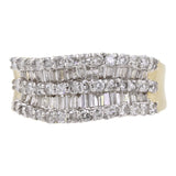 Vintage Estate 14k Gold Multi Tiered Diamond Ring