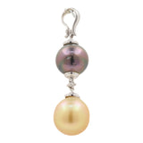 14k white gold pearl pendant