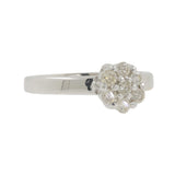 14K White Gold Diamond Rosita Cluster Flower Engagement Ring