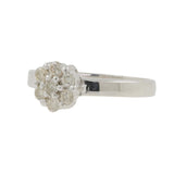 14K White Gold Diamond Rosita Cluster Flower Engagement Ring